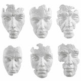 Self-Portrait Wall Decor, White, Set of 6-Accessories-High Fashion Home