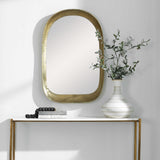 Bradano Arch Mirror, Brass-Accessories-High Fashion Home