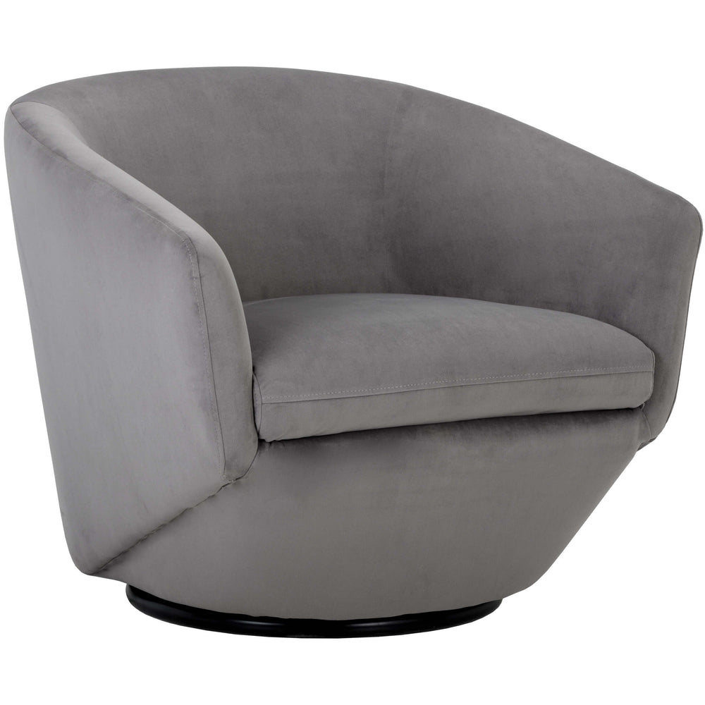 Treviso Swivel Chair, Antonio Charcoal-Furniture - Chairs-High Fashion Home