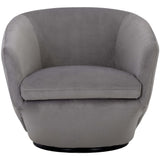 Treviso Swivel Chair, Antonio Charcoal-Furniture - Chairs-High Fashion Home