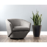 Treviso Swivel Chair, Antonio Charcoal-Furniture - Chairs-High Fashion Home