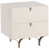 Celine Small Nightstand, Cream-Furniture - Storage-High Fashion Home