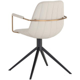 Cassius Swivel Dining Chair, Dillon Cream-Furniture - Dining-High Fashion Home