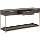 Rebel Console Table w/Drawers, Charcoal Grey-Furniture - Accent Tables-High Fashion Home