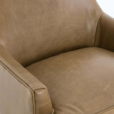 Danya Leather Chair, Warm Taupe Dakota