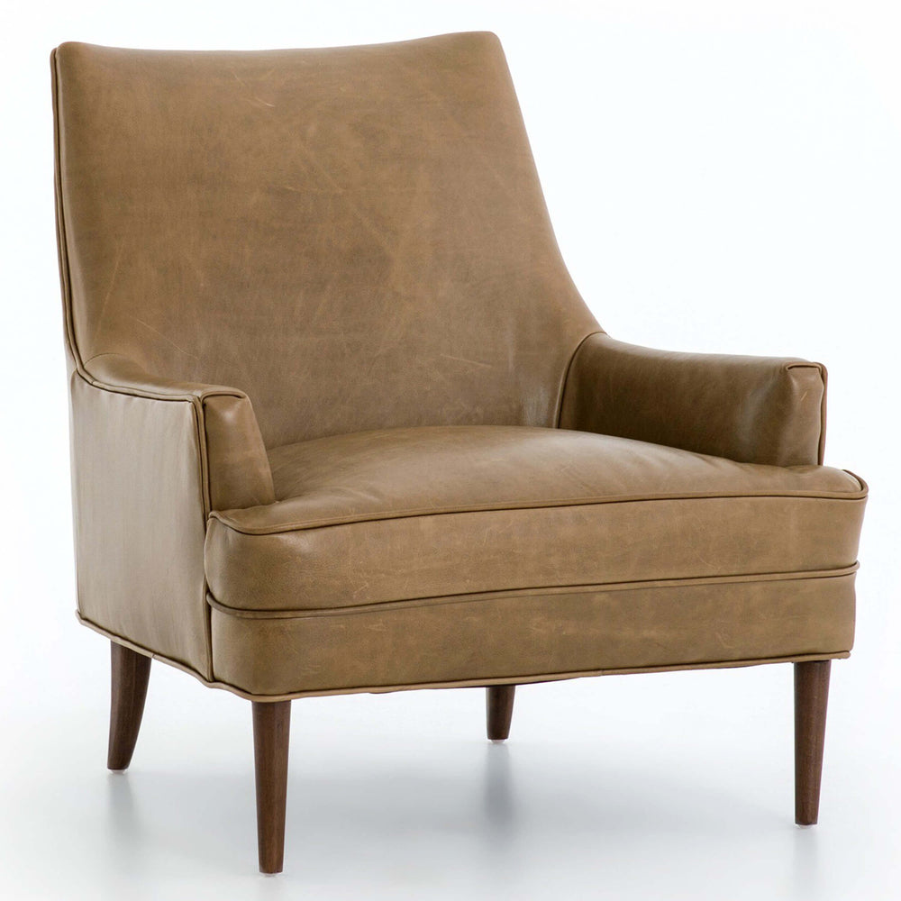 Danya Leather Chair, Warm Taupe Dakota