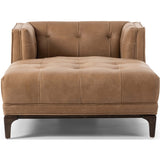 Dylan Leather Chaise, Palermo Drift