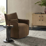 Kimble Swivel Chair, Henry Coffee-Furniture - Chairs-High Fashion Home