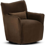 Kimble Swivel Chair, Henry Coffee-Furniture - Chairs-High Fashion Home