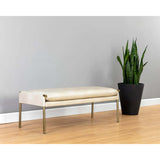 Bellevue Bench, Bravo Cream-Furniture - Chairs-High Fashion Home