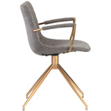 Andres Swivel Dining Chair, Belfast Koala Grey-Furniture - Dining-High Fashion Home