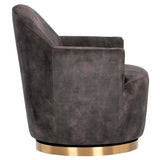 Casey Swivel Chair, Nono Shitake-Furniture - Chairs-High Fashion Home