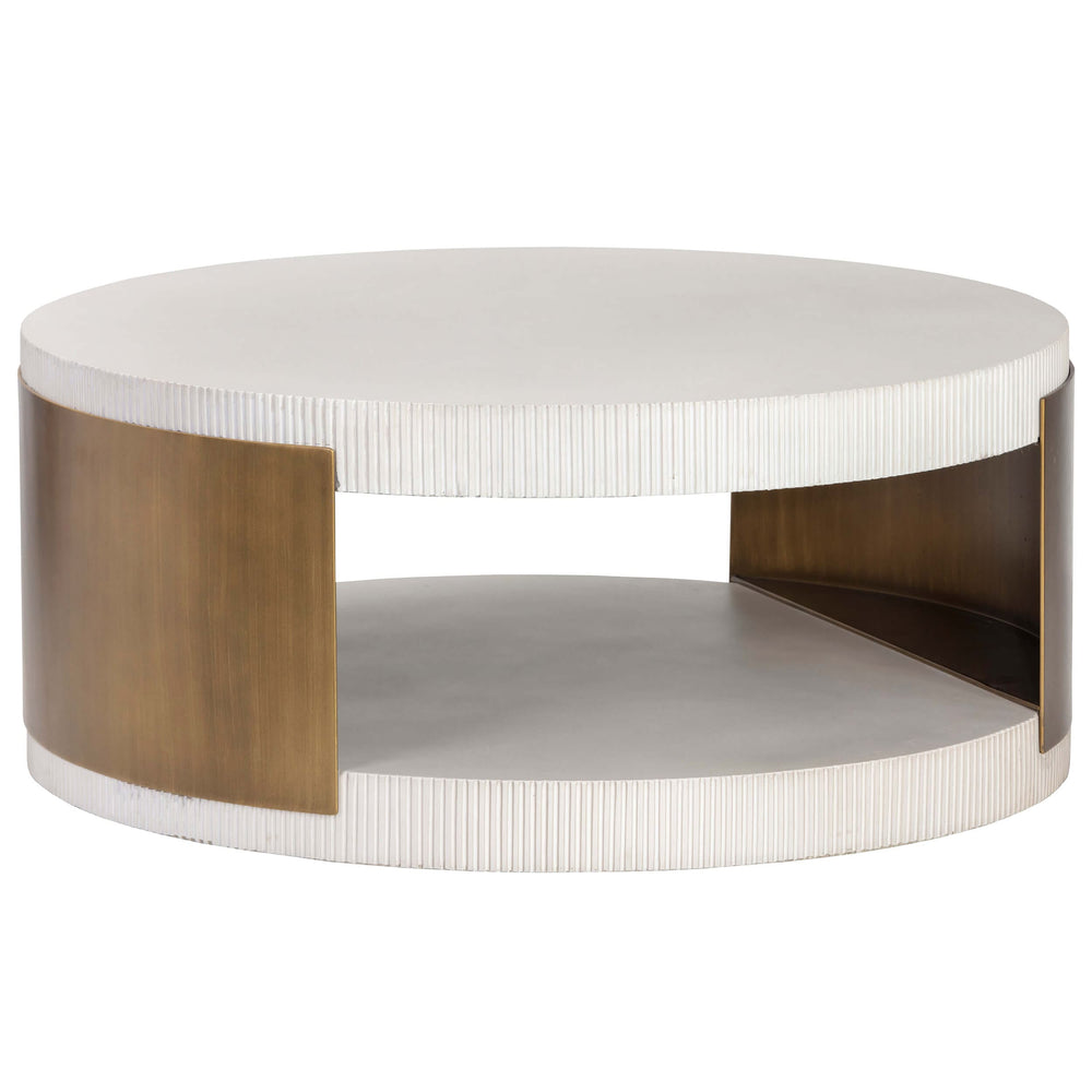 Cavette Coffee Table, White-Furniture - Accent Tables-High Fashion Home