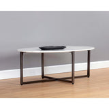 Kiara Oval Coffee Table-Furniture - Accent Tables-High Fashion Home