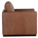 Portman Leather Swivel Chair, Marseille Camel-Furniture - Chairs-High Fashion Home