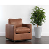 Portman Leather Swivel Chair, Marseille Camel-Furniture - Chairs-High Fashion Home