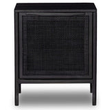 Sydney Right Nightstand, Black Wash w/Black Cane-Furniture - Bedroom-High Fashion Home