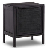 Sydney Right Nightstand, Black Wash w/Black Cane-Furniture - Bedroom-High Fashion Home