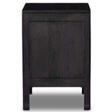 Sydney Left Nightstand, Black Wash w/Black Cane-Furniture - Bedroom-High Fashion Home