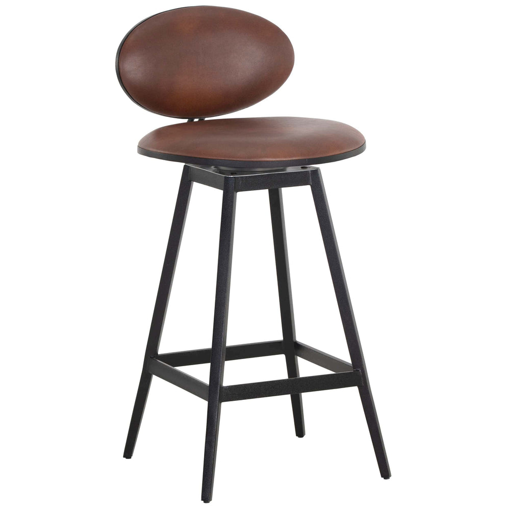 Ember Swivel Counter Stool, Bravo Cognac-Furniture - Chairs-High Fashion Home