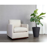 Portman Swivel Chair, Effie Linen-Furniture - Chairs-High Fashion Home