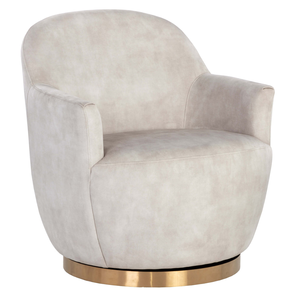 Casey Swivel Chair, Nono Cream-Furniture - Chairs-High Fashion Home