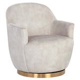 Casey Swivel Chair, Nono Cream-Furniture - Chairs-High Fashion Home