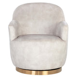 Casey Swivel Chair, Nono Cream-Furniture - Chairs-High Fashion Home