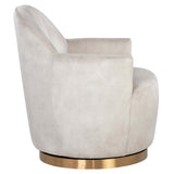 Casey Swivel Chair, Nono Cream-Furniture - Chairs-High Fashion Home