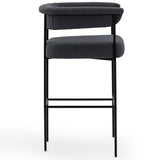 Carrie Bar Stool, Boucle Slate-Furniture - Dining-High Fashion Home