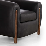 Lyla Leather Chair, Heirloom Black-Furniture - Chairs-High Fashion Home