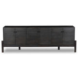 Reza Media Console, Worn Black-Furniture - Bedroom-High Fashion Home