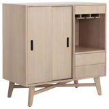 Caven Bar Cabinet, Light Oak-Furniture - Storage-High Fashion Home