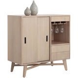 Caven Bar Cabinet, Light Oak-Furniture - Storage-High Fashion Home