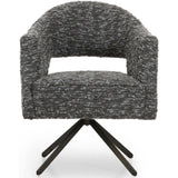 Adara Desk Chair, Solema Charcoal-Furniture - Chairs-High Fashion Home