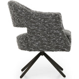 Adara Desk Chair, Solema Charcoal-Furniture - Chairs-High Fashion Home