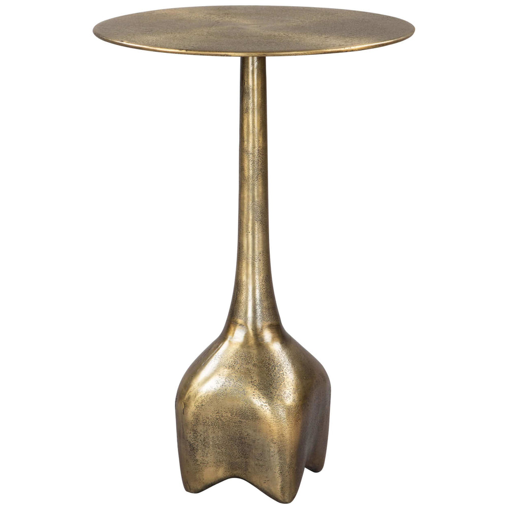 Lexi Side Table, Antique Brass-Furniture - Accent Tables-High Fashion Home