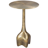 Lexi Side Table, Antique Brass-Furniture - Accent Tables-High Fashion Home