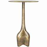 Lexi Side Table, Antique Brass-Furniture - Accent Tables-High Fashion Home