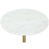 Cynthia Side Table, White & Gold-Furniture - Accent Tables-High Fashion Home