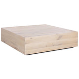 Frezco Square Coffee Table, Light Oak