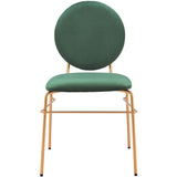 Odessa Dining Chair, Green/Gold, Set of 2-Furniture - Dining-High Fashion Home