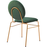 Odessa Dining Chair, Green/Gold, Set of 2-Furniture - Dining-High Fashion Home