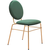 Odessa Dining Chair, Green/Gold, Set of 2-Furniture - Dining-High Fashion Home