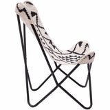 Rabat Chair, Beige & Black-Furniture - Chairs-High Fashion Home