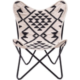 Rabat Chair, Beige & Black-Furniture - Chairs-High Fashion Home