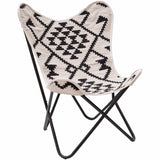 Rabat Chair, Beige & Black-Furniture - Chairs-High Fashion Home