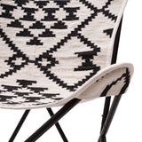 Rabat Chair, Beige & Black-Furniture - Chairs-High Fashion Home