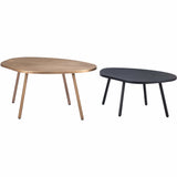 Castelo Coffee Table Set, Brass & Black-Furniture - Accent Tables-High Fashion Home