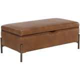 Kael Storage Bench, Tobacco Tan-Furniture - Benches-High Fashion Home